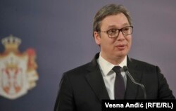 President Aleksandar Vucic spoke to the nation on March 17.