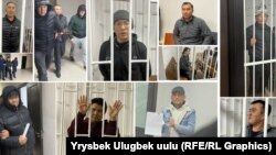 Часть массово задержанных в Кыргызстане  политиков, правозащитников и активистов.