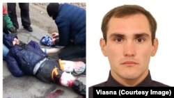 Віталь Мельнік, адзін з партызанаў, якому прастрэлілі ногі пры затрыманьні