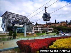 The Tbilisi cable car line to Narikala Fortress.
