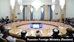 تصویر آرشیف: یکی از نشست های که با حضور طالبان در مسکو برگزار شده بود 