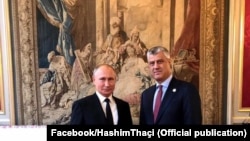 Takimi i vitit 2018 në mes të ish-presidentit të Kosovës, Hashim Thaçi dhe presidentit të Rusisë, Vladimir Putin.