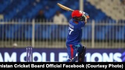 یکی ازاعضای تیم ملی کریکت افغانستان