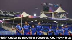 اعضای تیم ملی کریکت افغانستان در بازی های جام جهانی آسترالیا