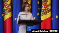 Presidentja e Moldavisë, Maia Sandu. 