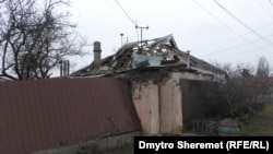 Наслідки ракетного обстрілу в Очакові