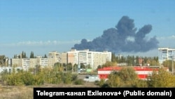 Атака дронов на "Газпром нефтехим Салават" 24 сентября 2025 года. Россия, Башкортостан. Источник фото: Telegram-канал Exilenova+