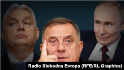 Premijer Mađarske Viktor Orban, Milorad Dodik, bivši predsjednik Republike Srpske i ruski predsjednik Vladimir Putin