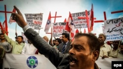 اسلام اباد کې د يوه عيسوي خاوند او مېرمنې سوځولو پر ضد مظاهره (۲۰۱۴)