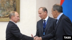 Президент России Владимир Путин, Николай Патрушев и Сергей Лавров