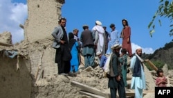 تحریبات زلزله در یکی از مناطق جنوبشرق افغانستان 