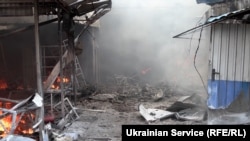 Ринок у Слов’янську після обстрілу з боку військ РФ, 5 липня 2022 року