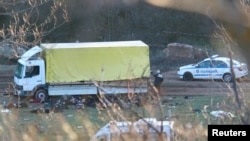 لاری حامل پناهجویان که در نزدیکی صوفیه پایتخت بلغاریا یافت گردید