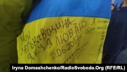 Під час акції херсонці говорили про необхідність єднання перед російською загрозою