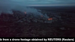 Вугледар під час обстрілів армією РФ, 26 січня 2023 року. Наразі місто є одним із головних напрямків нового наступу Росії