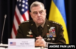 Голова Об’єднаного комітету начальників штабів США генерал армії Марк Міллі під час зустрічі у форматі «Рамштайн». Рамштайн-Мізенбах, Німеччина, 20 січня 2023 року