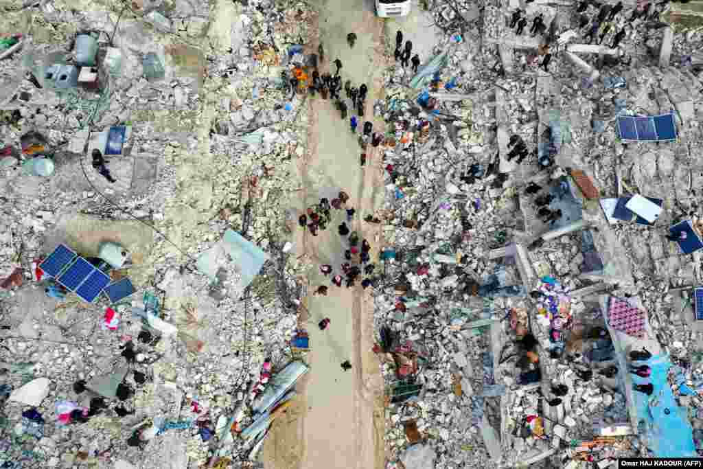 Сириянын Идлиб провинциясындагы Бесния айылы жер титирөөдөн кийин. 6-февраль, 2023-жыл.&nbsp; &nbsp;