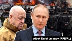 Վլադիմիր Պուտին և Եվգենի Պրիգոժին, կոլաժ