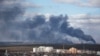 Дим унаслідок вибухів на околицях Києва, 27 лютого 2022 року