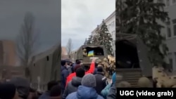 Протест проти російських загарбників у Бердянську, 1 березня 2022 року