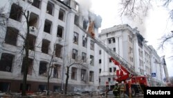 Будівля факультету Національного університету Каразіна після обстрілу, Харків, 2 березня 2022 року