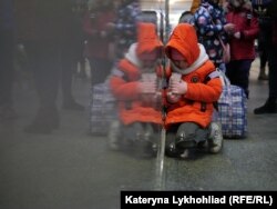 Українська біженка в польському Перемишлі, березень 2022 року