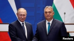 ვლადიმერ პუტინი და ვიქტორ ორბანი ხვდებიან ერთმანეთს. 2019 წლის 30 ოქტომბერი