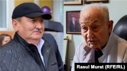 Министр Алымкадыр Бейшеналиев жана академик Эрнст Акрамов. Коллаж.