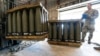 Pallets of 155-millimeter shells bound for Ukraine from the United States are seen in April 2022. Since US support has scaled back, European countries have stepped in to try and keep Ukraine armed in its fight against Russia's invasion.