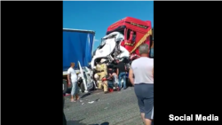 Кырсык болгон жерден тартылган видеодон алынган сүрөт.