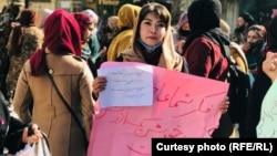 اعتراض امروز شماری از زنان در شهر کابل