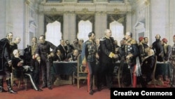 'Srbi su morali da čekaju na svoju šansu gotovo ceo 19 vek ili sedamdesetak godina da bi posle Velike istočne krize i ratova sa Turskom, suštinski tek na Berlinskom kongresu (1878) dobili svoju državu.' (Slika Antona fon Vernera 'Berlinski kontres')