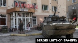 Одна з вулиць Лисичанська у липні 2022 року