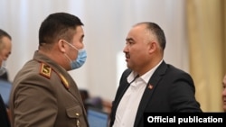 Нурлан Шакиев и глава Пограничной службы Урабек Шаршеев.