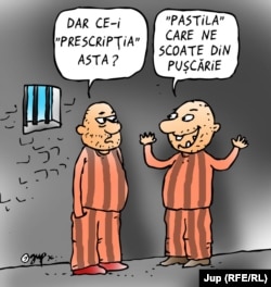 Caricatură realizată de Jup, după decizia privind prescrierea unor dosare penale.
