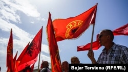 Protest veterana OVK u Prištini.