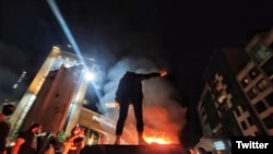 صحنه یی از اعتراضات مردمی در ایران 