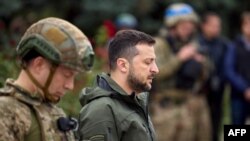 Volodimir Zelenski la Izium