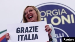 Giorgia Meloni, după alegeri, mulțumind pentru vot