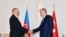 Президент Азербайджана Ильхам Алиев (слева) и президент Турции Реджеп Эрдоган