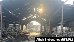 Баткенская область: снаряд в асфальте и сгоревший рынок