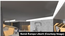 Proiecție a cum ar trebui să arate memorialul de la Râmnicu Sărat într-una din încăperi.