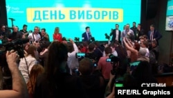 Штаб Зеленського в день першого туру виборів