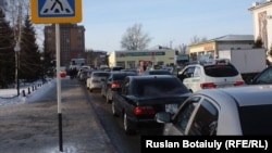 Астанадағы көлік кептелісі, 10 қаңтар, 2017 жыл.