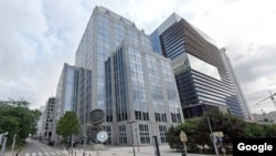 The headquarters of the Euroclear financial markets company in Brussels, which holds more than $200 billion of frozen Russian state assets. (file photo)