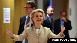 Președinta Comisiei Europene, Ursula von der Leyen la reuniunea UE dedicată Ucrainei, Bruxelles, 31 mai 2022.