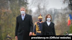 Președinta R. Moldova, Maia Sandu, și președintele României, Klaus Iohannis, București, 23 noiembrie 2021