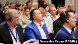 Fostul premier Vlad Filat (centru) la Congresul MEGA (Make Europe Great Again), Chișinău, 28 iulie 2025