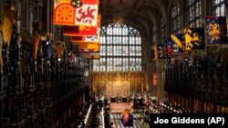 Serviciul religios la funeraliile ReGinei Elisabeta a II-a, Capela Sfântului George de la Palatul Windsor, 19 septembrie 2022.