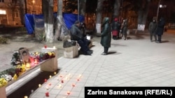 მოკლული ინალ ჯაბიევის ოჯახის წევრების საპროტესტო აქცია ცხინვალში
